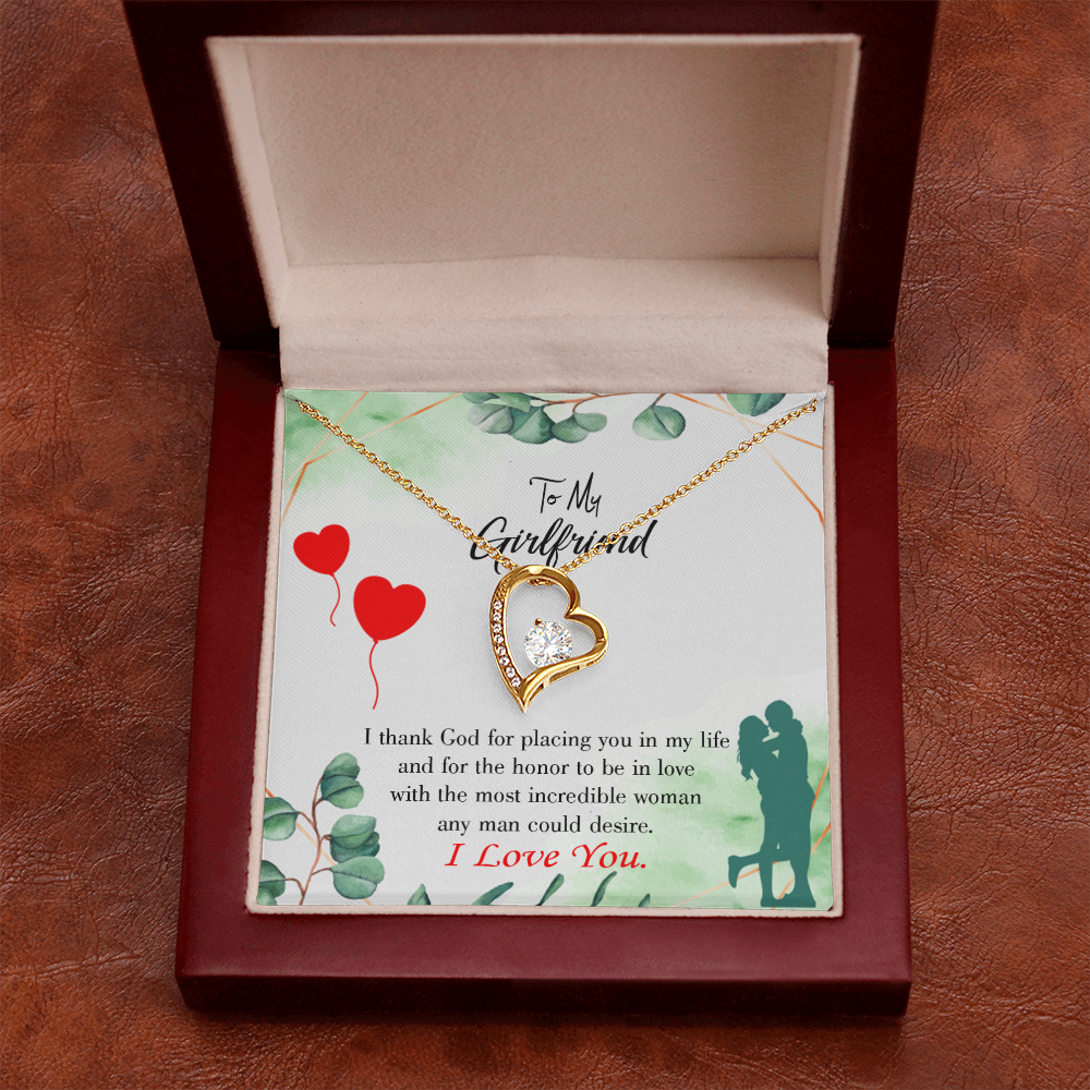 To My Girlfriend I Thank God Forever Necklace w Message Card-Express Your Love Gifts