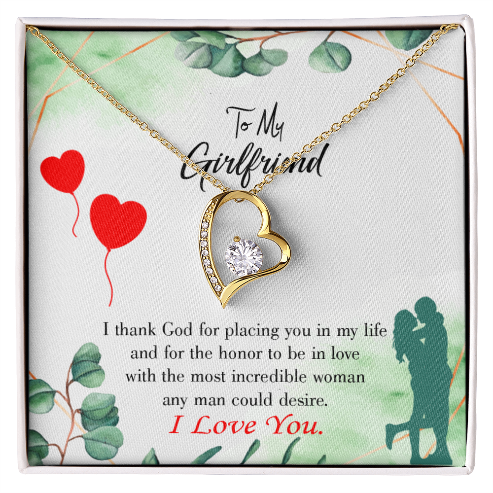 To My Girlfriend I Thank God Forever Necklace w Message Card-Express Your Love Gifts