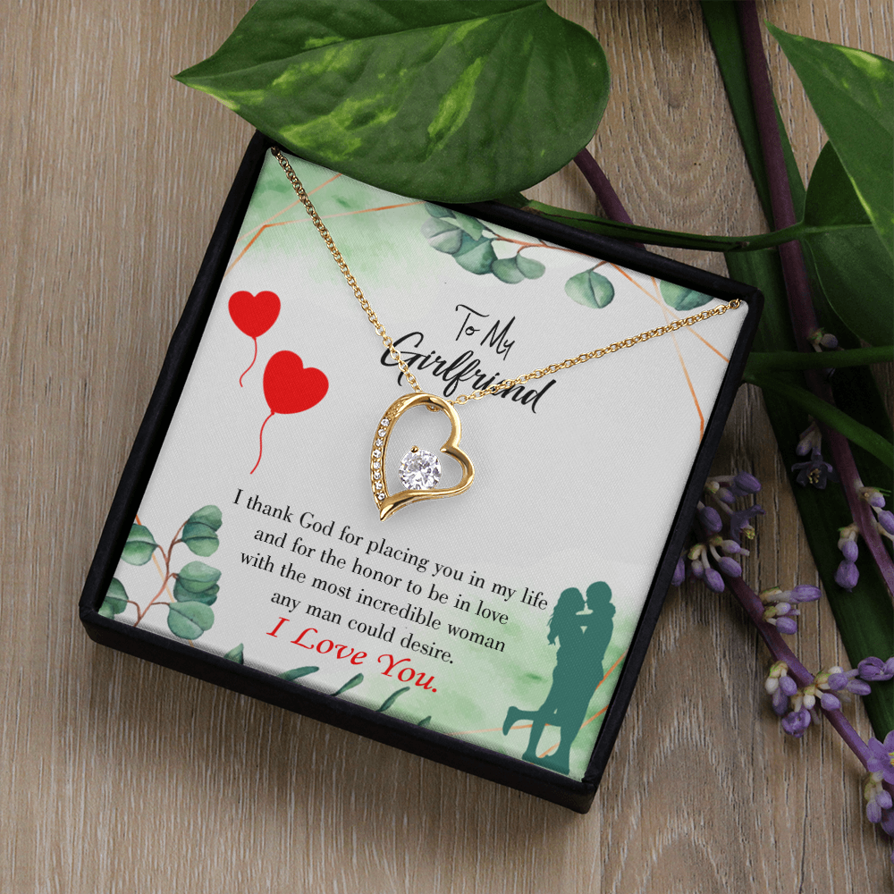 To My Girlfriend I Thank God Forever Necklace w Message Card-Express Your Love Gifts