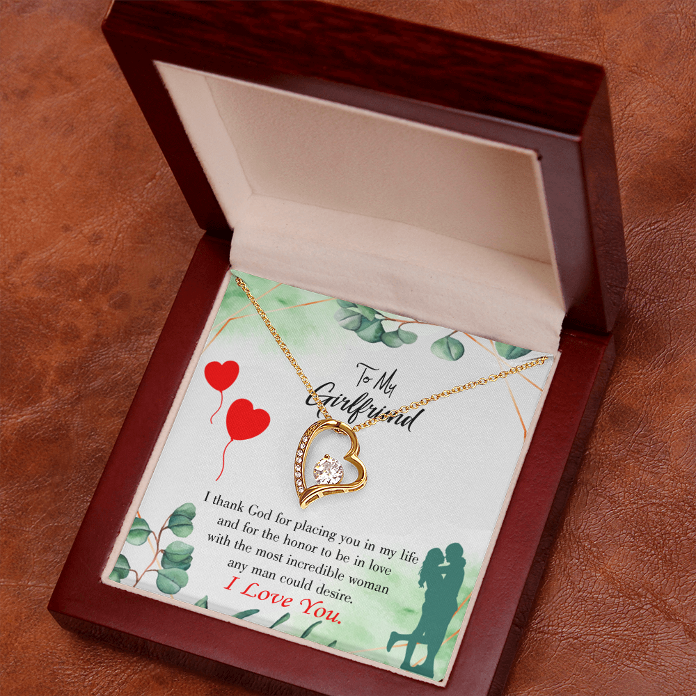 To My Girlfriend I Thank God Forever Necklace w Message Card-Express Your Love Gifts