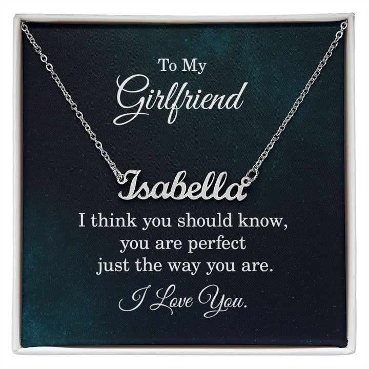 Name necklace clearance for girlfriend