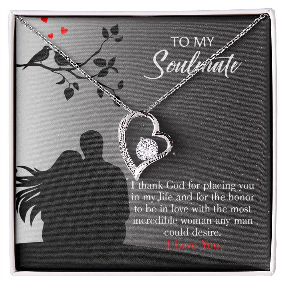 To My Girlfriend Incredible Woman Forever Necklace w Message Card-Express Your Love Gifts