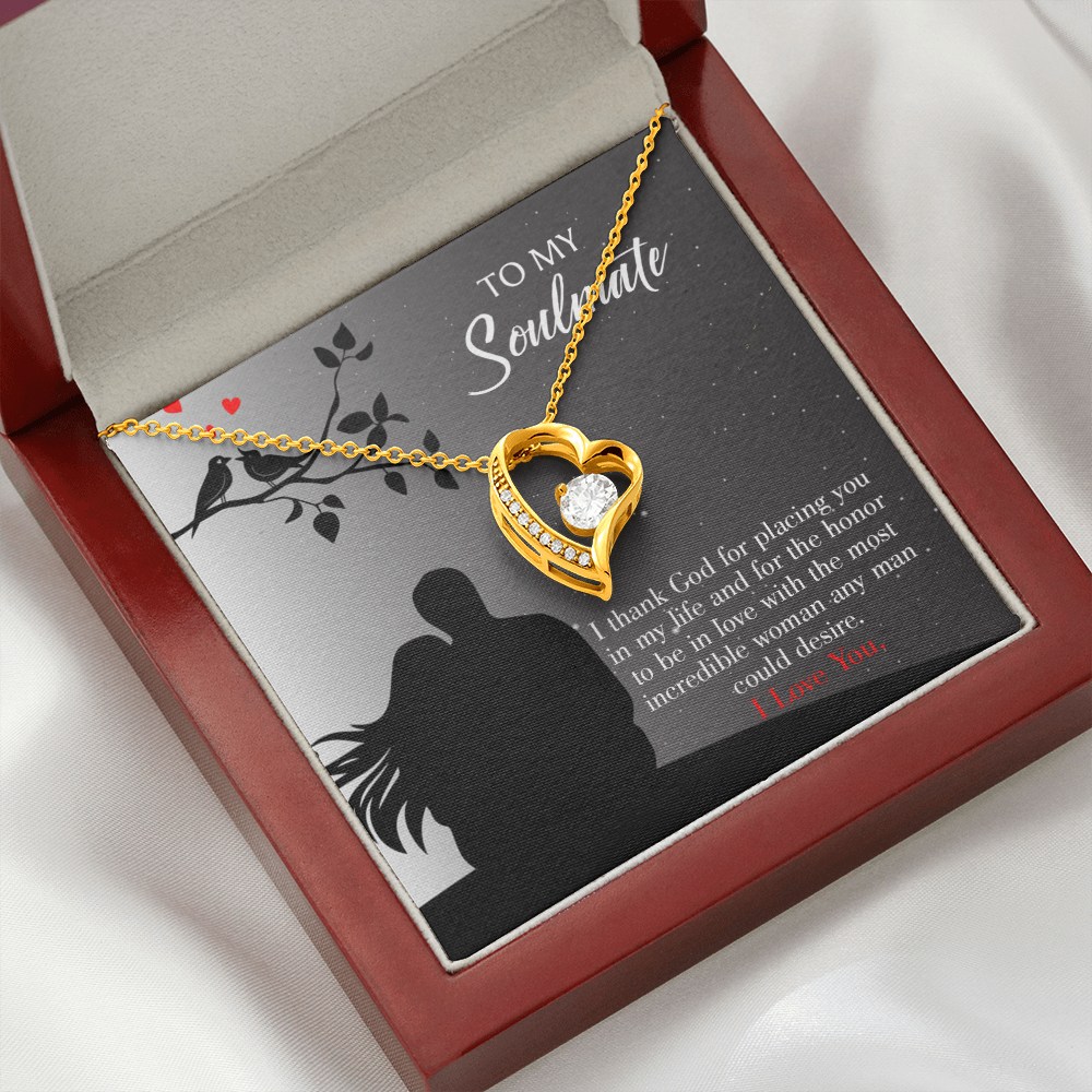 To My Girlfriend Incredible Woman Forever Necklace w Message Card-Express Your Love Gifts