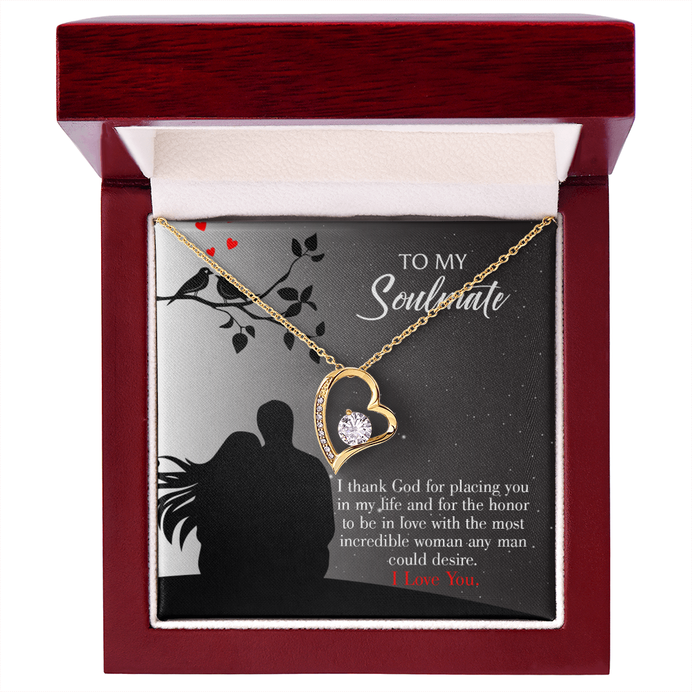 To My Girlfriend Incredible Woman Forever Necklace w Message Card-Express Your Love Gifts