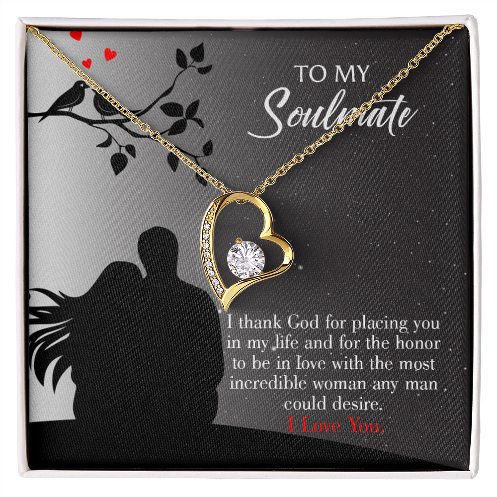 To My Girlfriend Incredible Woman Forever Necklace w Message Card-Express Your Love Gifts