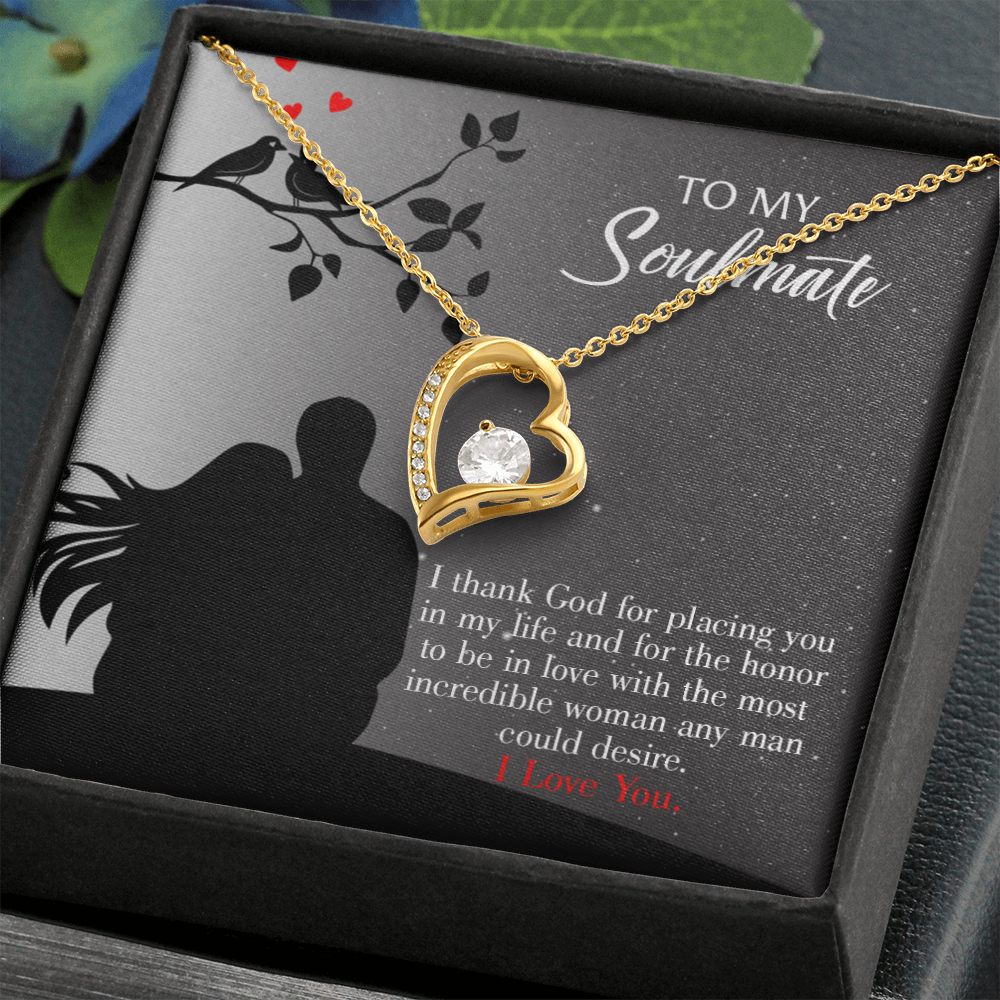 To My Girlfriend Incredible Woman Forever Necklace w Message Card-Express Your Love Gifts