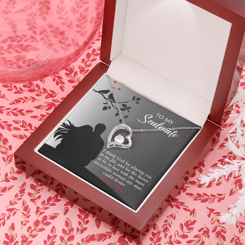 To My Girlfriend Incredible Woman Forever Necklace w Message Card-Express Your Love Gifts