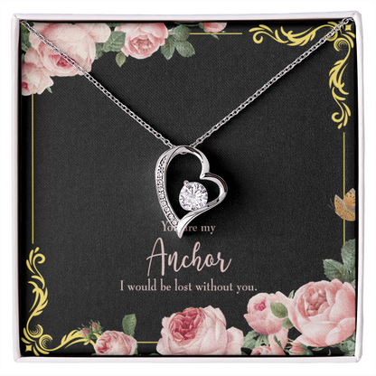 To My Girlfriend Lost Without You Forever Necklace w Message Card-Express Your Love Gifts