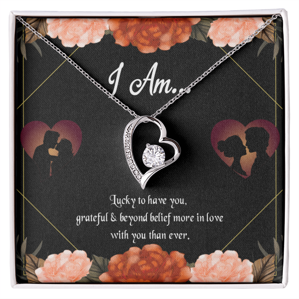 To My Girlfriend Love Gift I am Forever Necklace w Message Card-Express Your Love Gifts