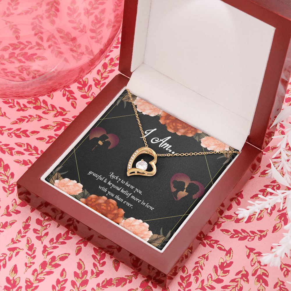 To My Girlfriend Love Gift I am Forever Necklace w Message Card-Express Your Love Gifts