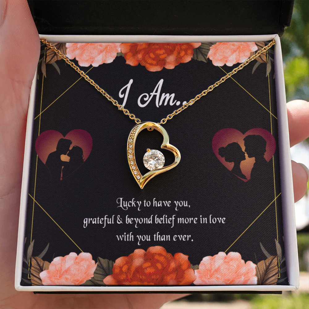 To My Girlfriend Love Gift I am Forever Necklace w Message Card-Express Your Love Gifts