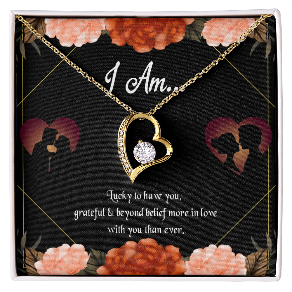 To My Girlfriend Love Gift I am Forever Necklace w Message Card-Express Your Love Gifts