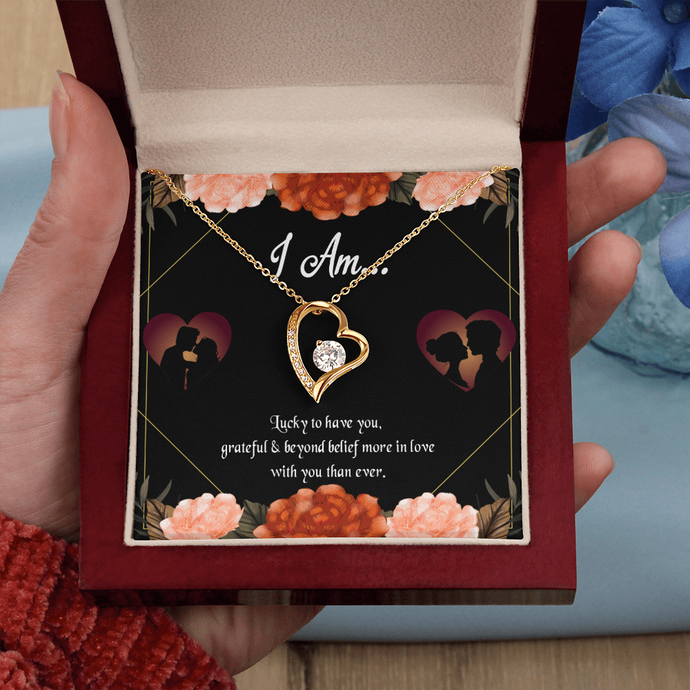 To My Girlfriend Love Gift I am Forever Necklace w Message Card-Express Your Love Gifts