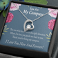 To My Girlfriend My Compass Forever Necklace w Message Card-Express Your Love Gifts