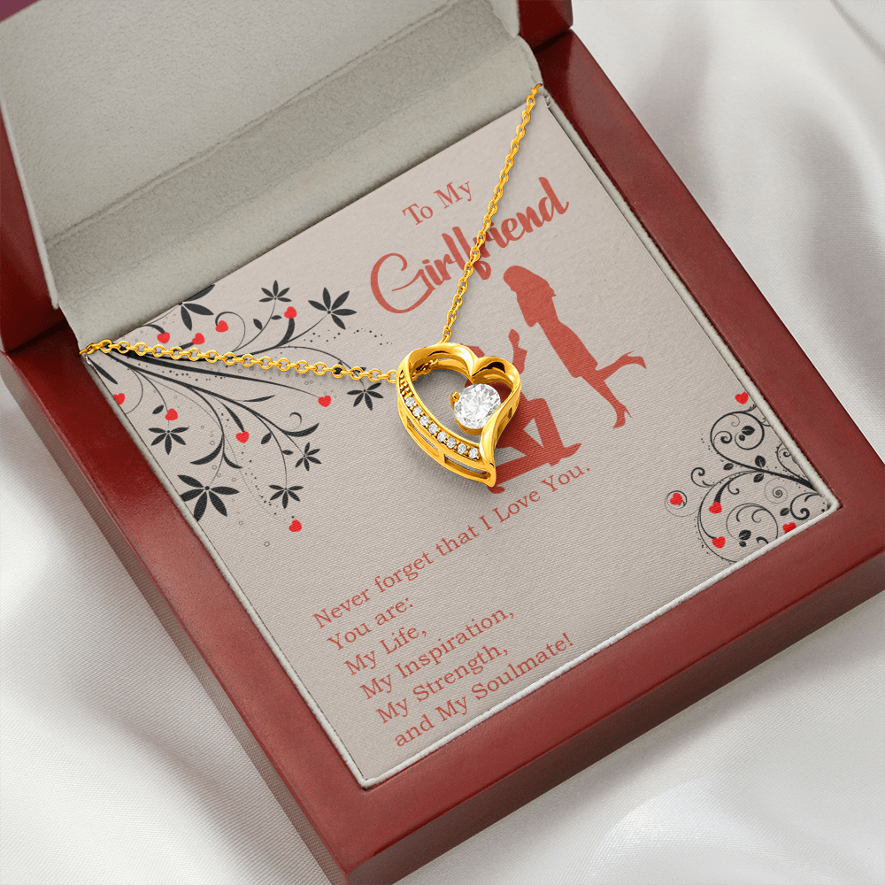 To My Girlfriend My Inspiration Forever Necklace w Message Card-Express Your Love Gifts