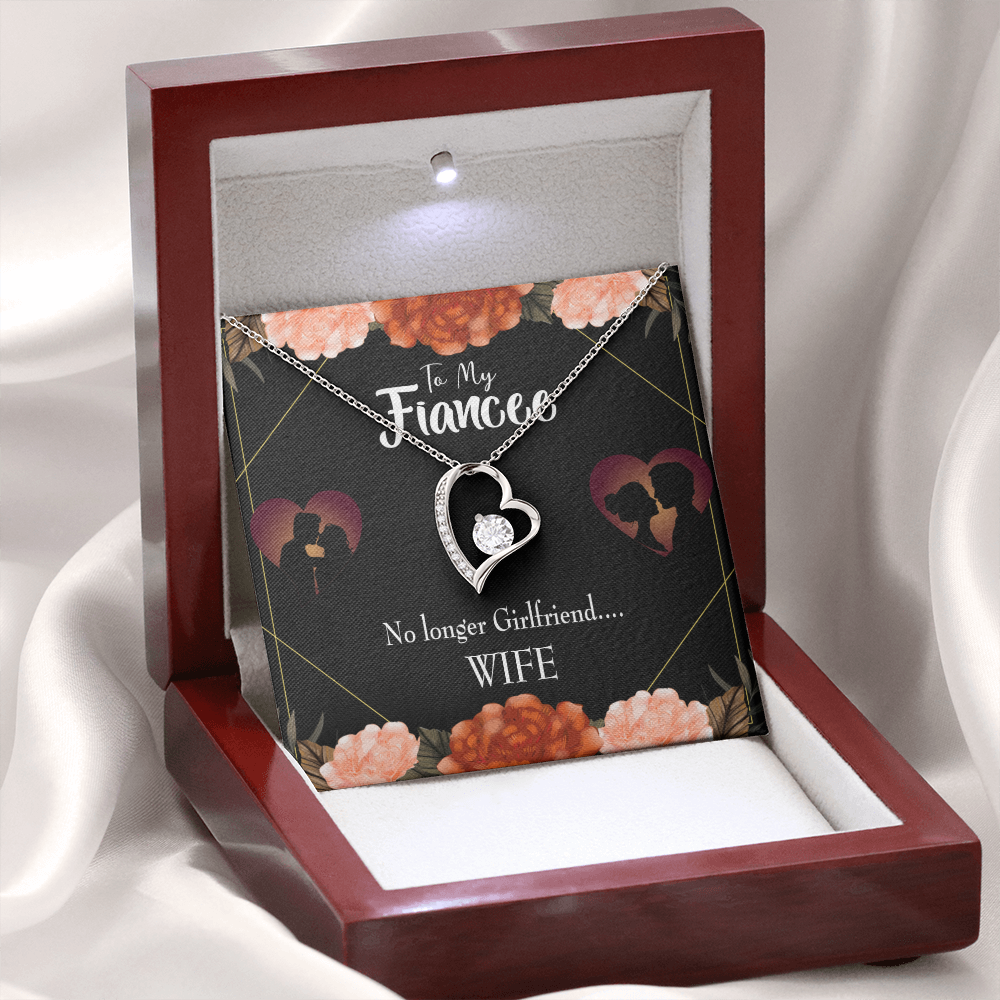 To My Girlfriend No Longer Forever Necklace w Message Card-Express Your Love Gifts