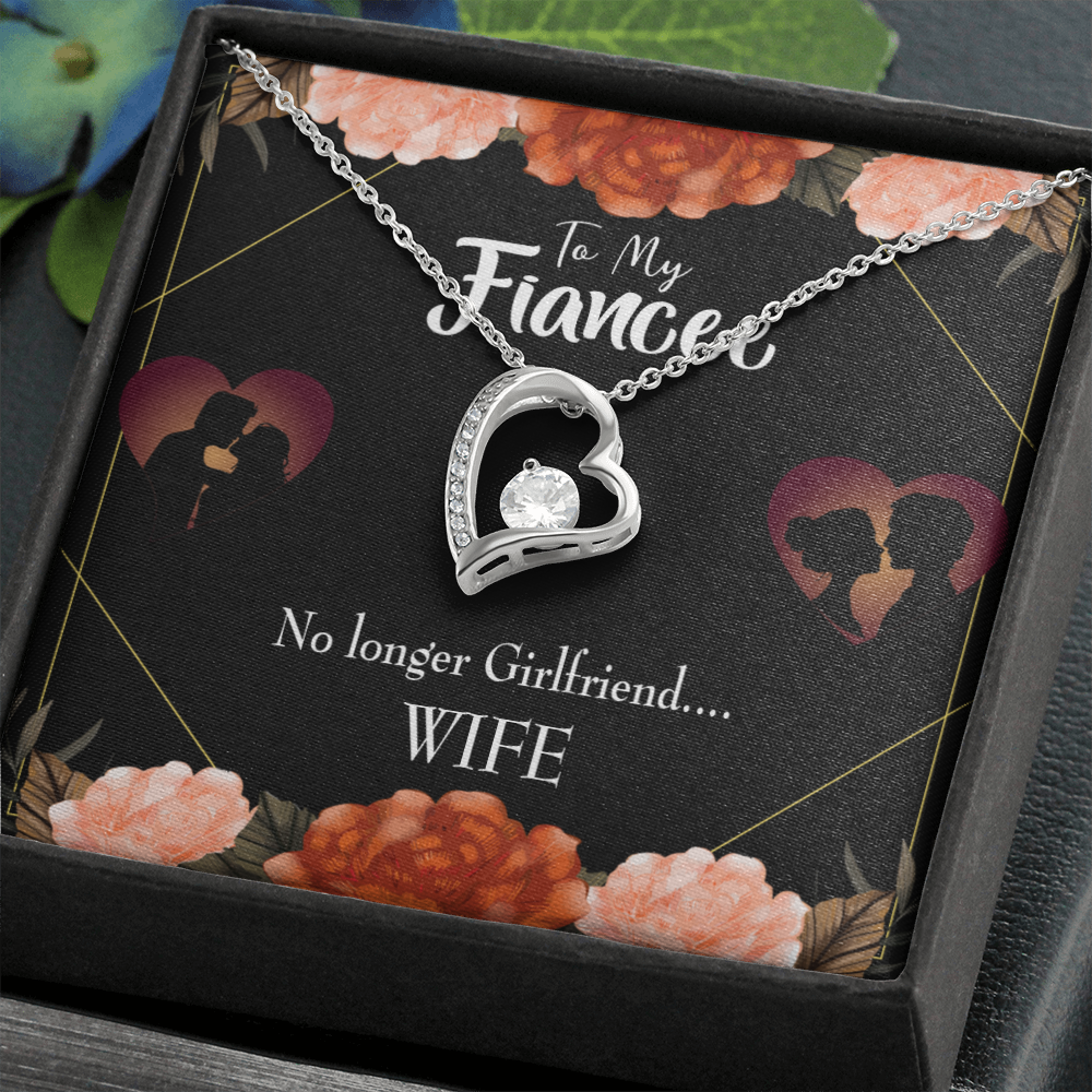 To My Girlfriend No Longer Forever Necklace w Message Card-Express Your Love Gifts