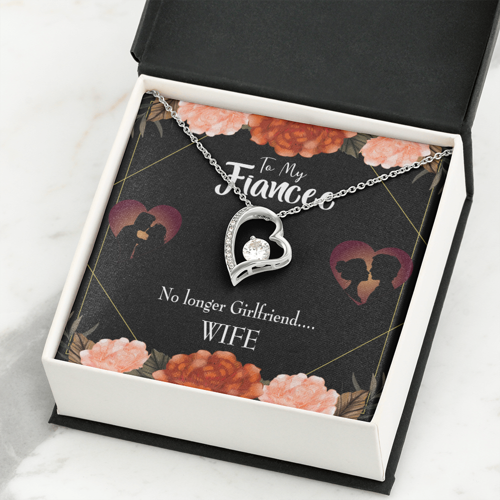 To My Girlfriend No Longer Forever Necklace w Message Card-Express Your Love Gifts