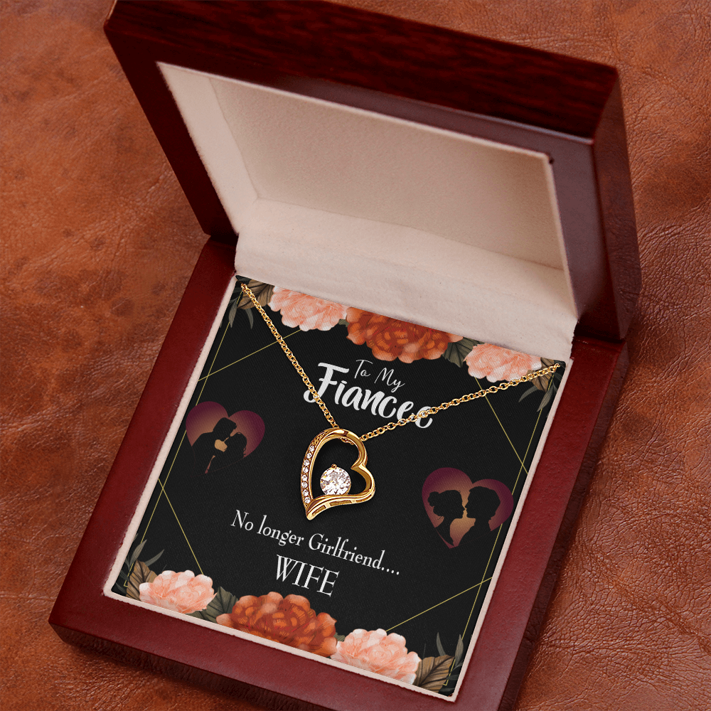 To My Girlfriend No Longer Forever Necklace w Message Card-Express Your Love Gifts