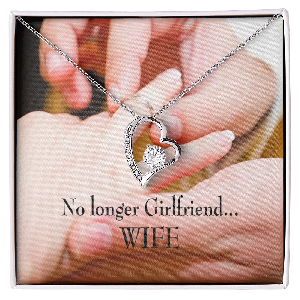 To My Girlfriend No Longer Girlfriend Forever Necklace w Message Card-Express Your Love Gifts