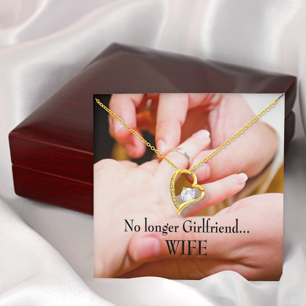 To My Girlfriend No Longer Girlfriend Forever Necklace w Message Card-Express Your Love Gifts