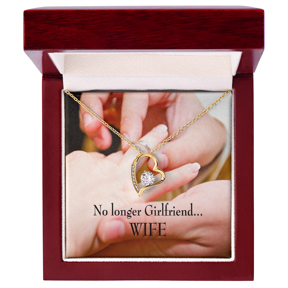 To My Girlfriend No Longer Girlfriend Forever Necklace w Message Card-Express Your Love Gifts