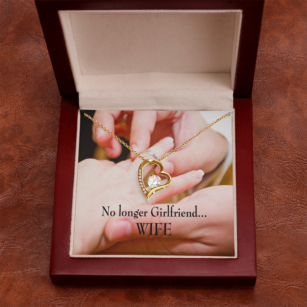 To My Girlfriend No Longer Girlfriend Forever Necklace w Message Card-Express Your Love Gifts