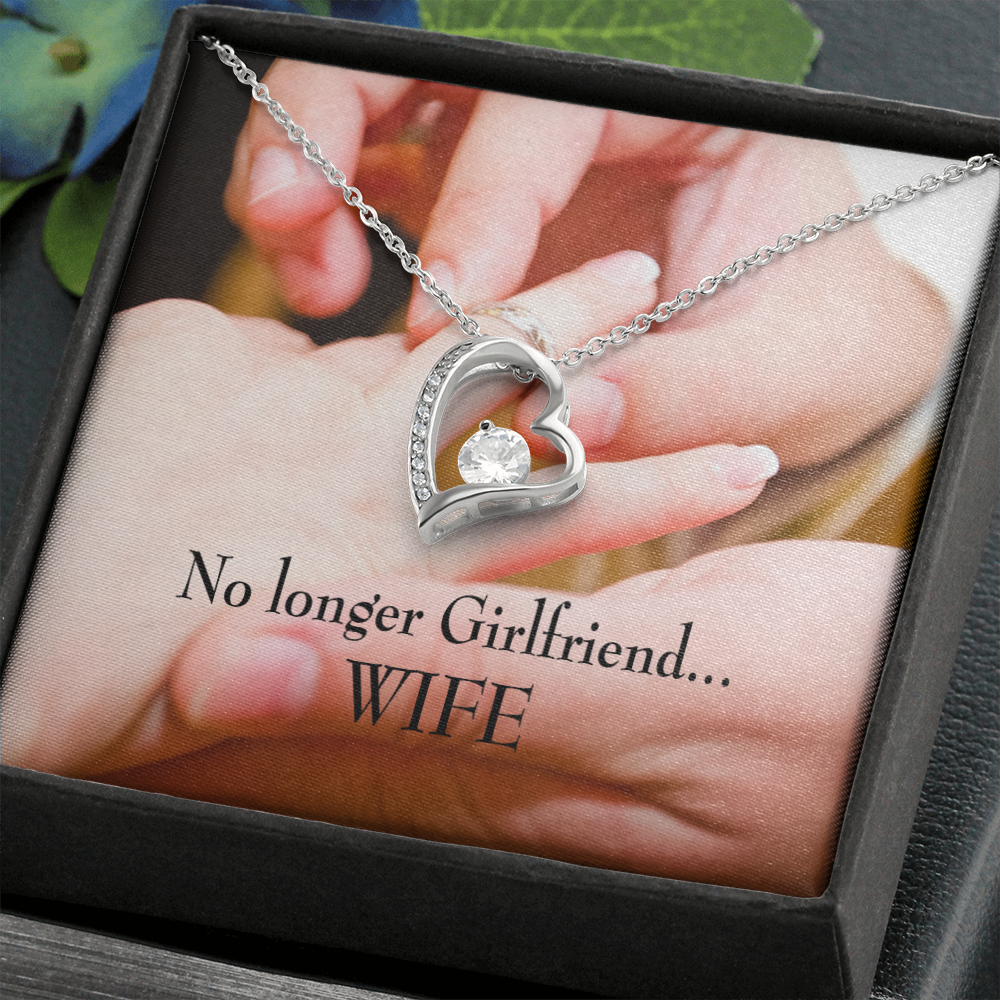 To My Girlfriend No Longer Girlfriend Forever Necklace w Message Card-Express Your Love Gifts