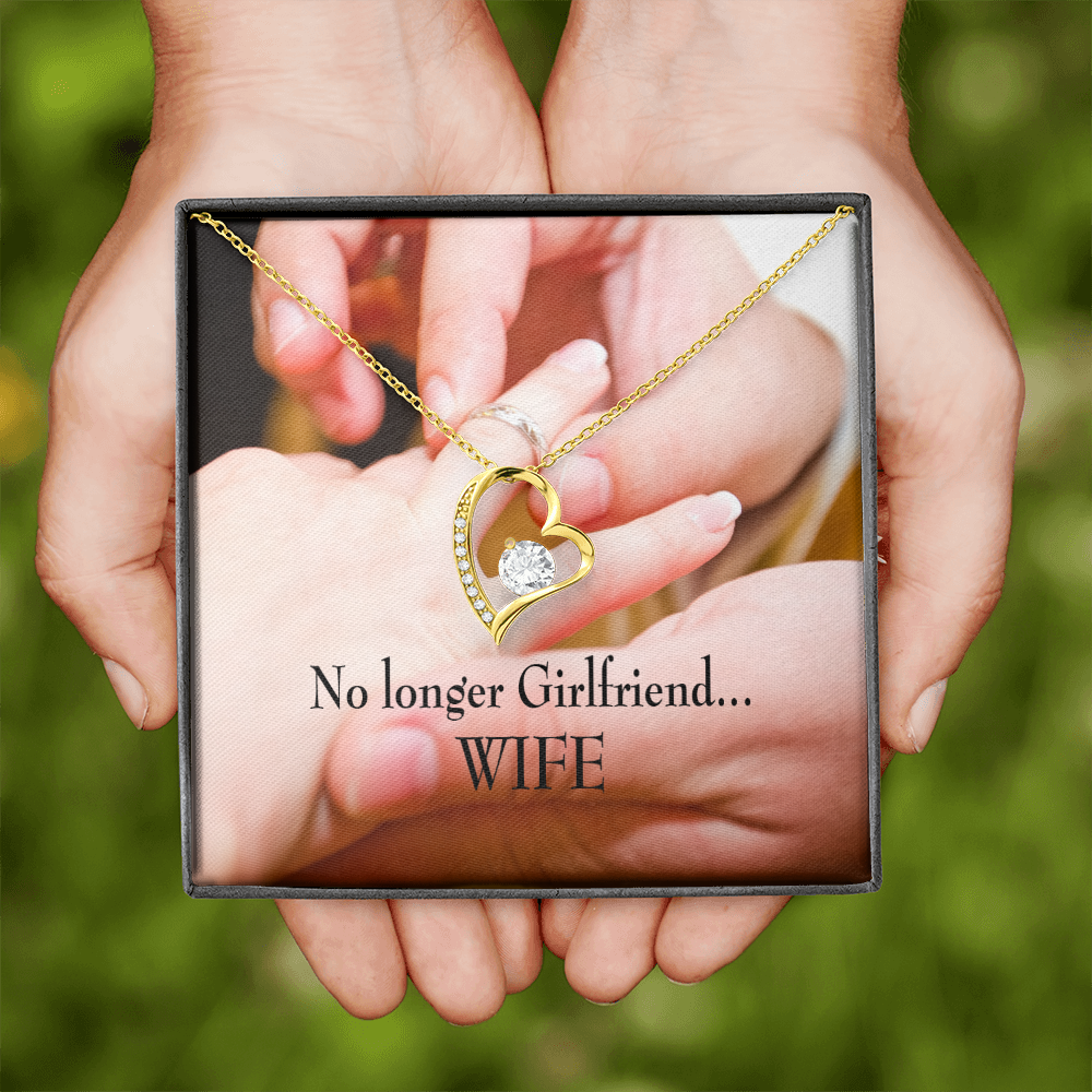 To My Girlfriend No Longer Girlfriend Forever Necklace w Message Card-Express Your Love Gifts