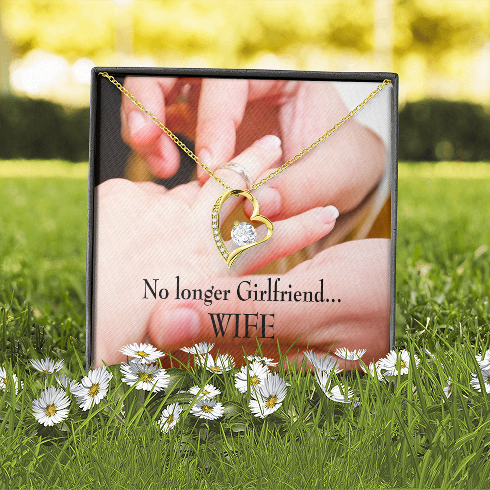 To My Girlfriend No Longer Girlfriend Forever Necklace w Message Card-Express Your Love Gifts