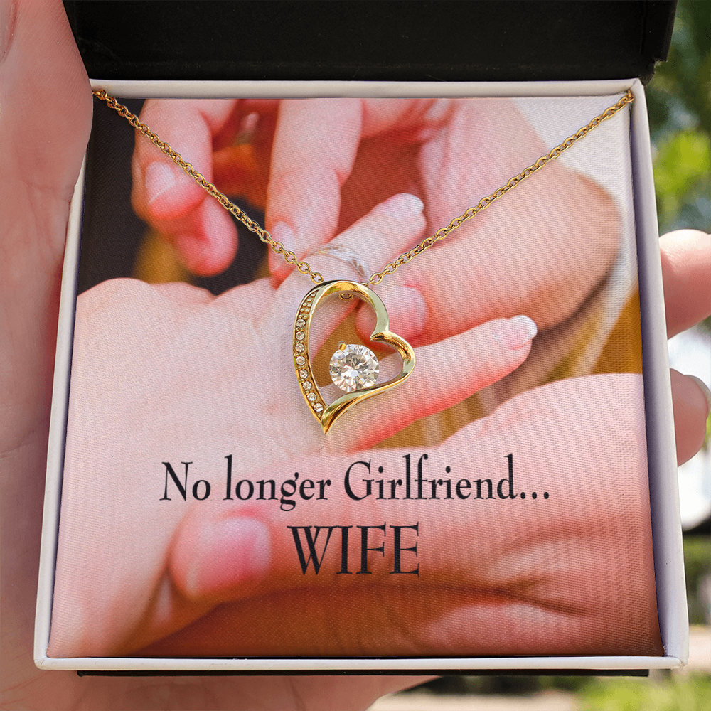 To My Girlfriend No Longer Girlfriend Forever Necklace w Message Card-Express Your Love Gifts