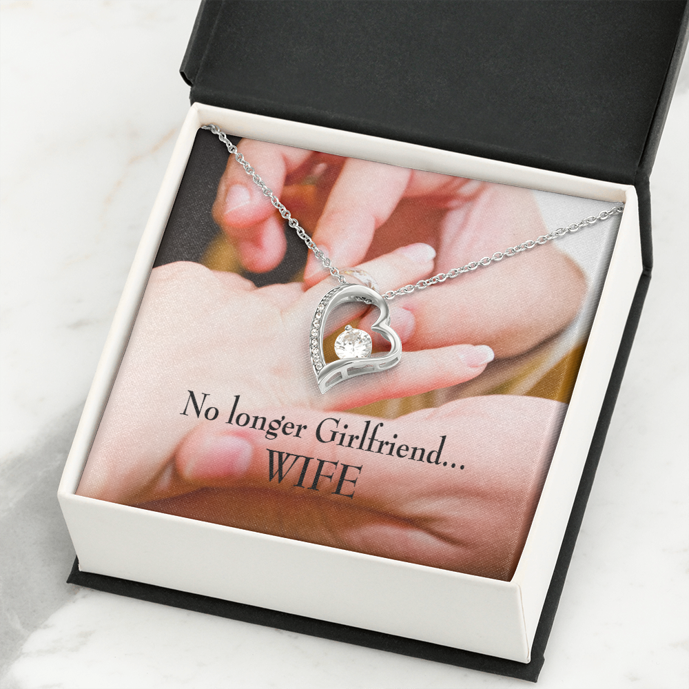 To My Girlfriend No Longer Girlfriend Forever Necklace w Message Card-Express Your Love Gifts