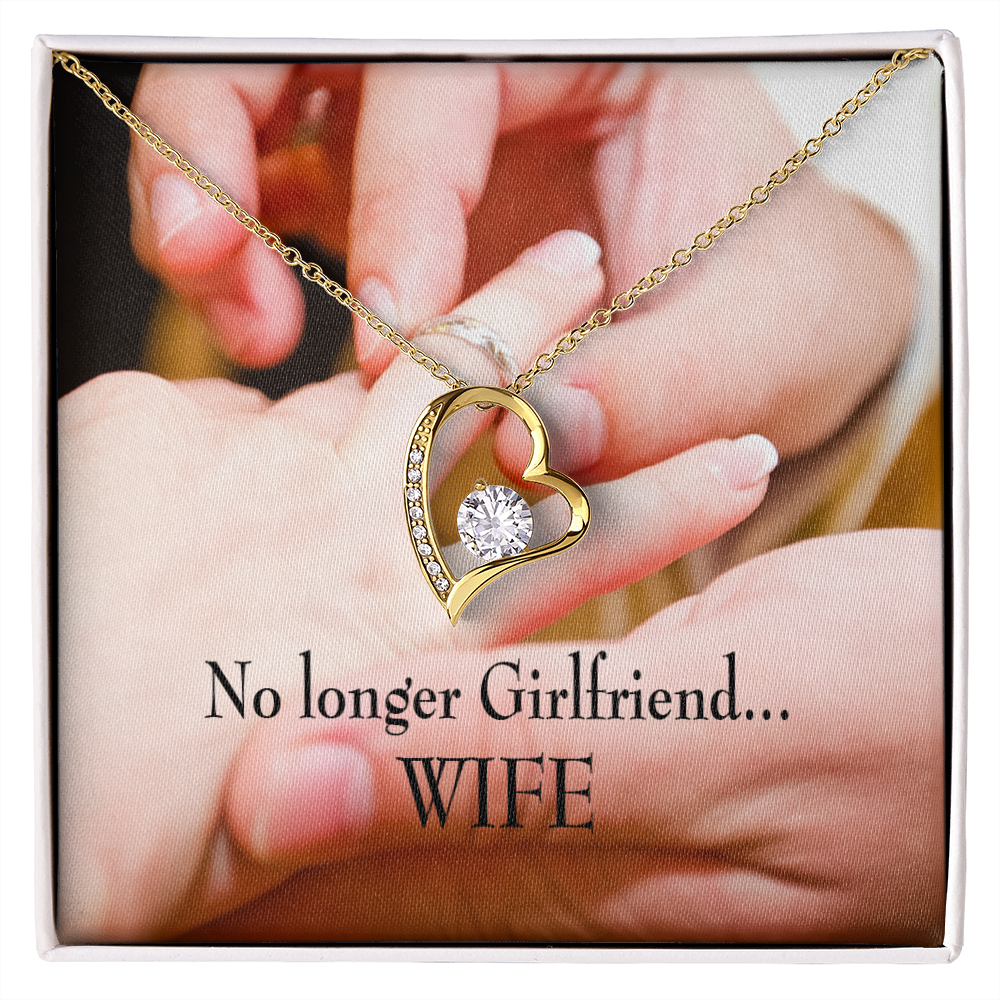 To My Girlfriend No Longer Girlfriend Forever Necklace w Message Card-Express Your Love Gifts