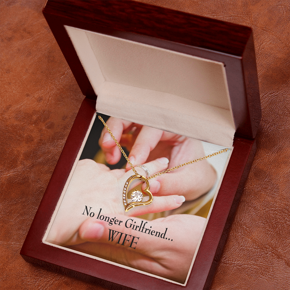 To My Girlfriend No Longer Girlfriend Forever Necklace w Message Card-Express Your Love Gifts