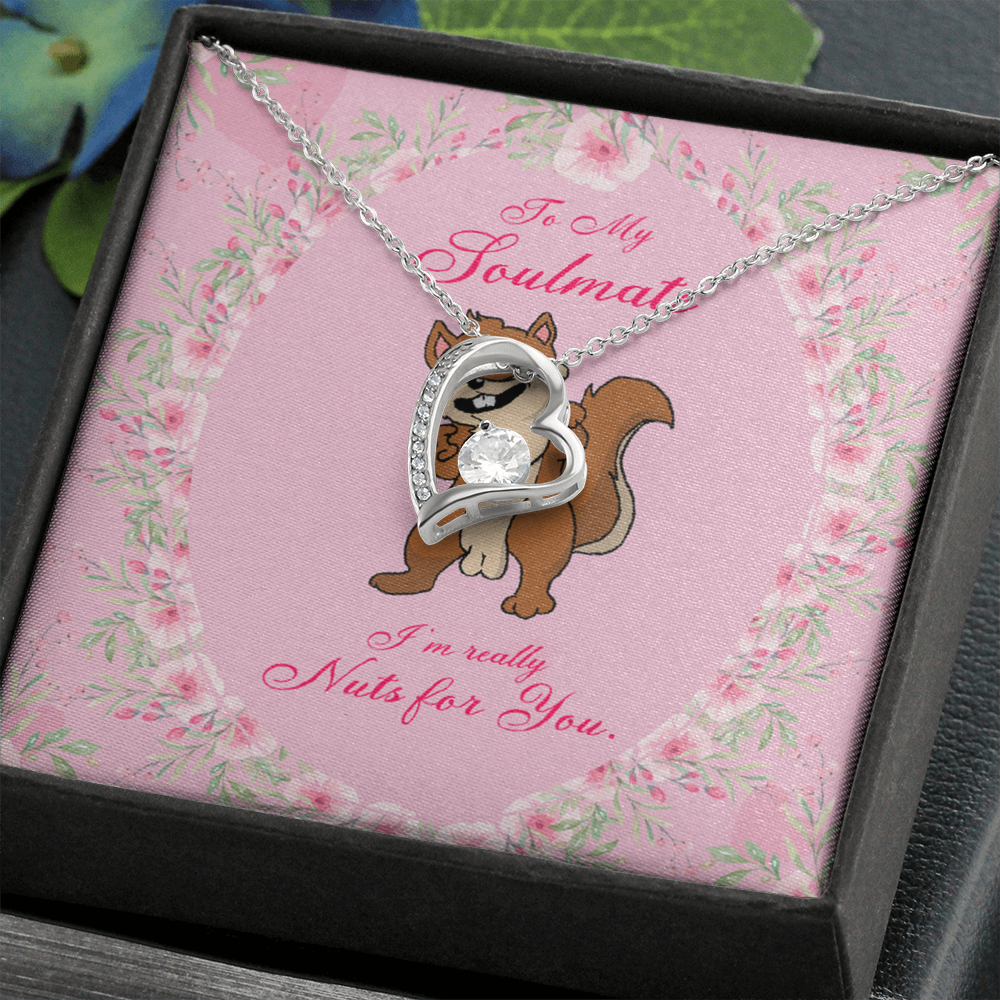 To My Girlfriend Nuts For You Forever Necklace w Message Card-Express Your Love Gifts