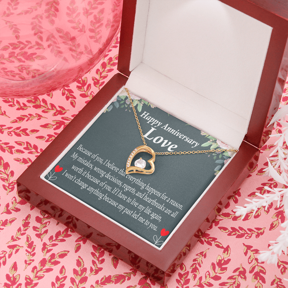 To My Girlfriend Reason For Everything Forever Necklace w Message Card-Express Your Love Gifts