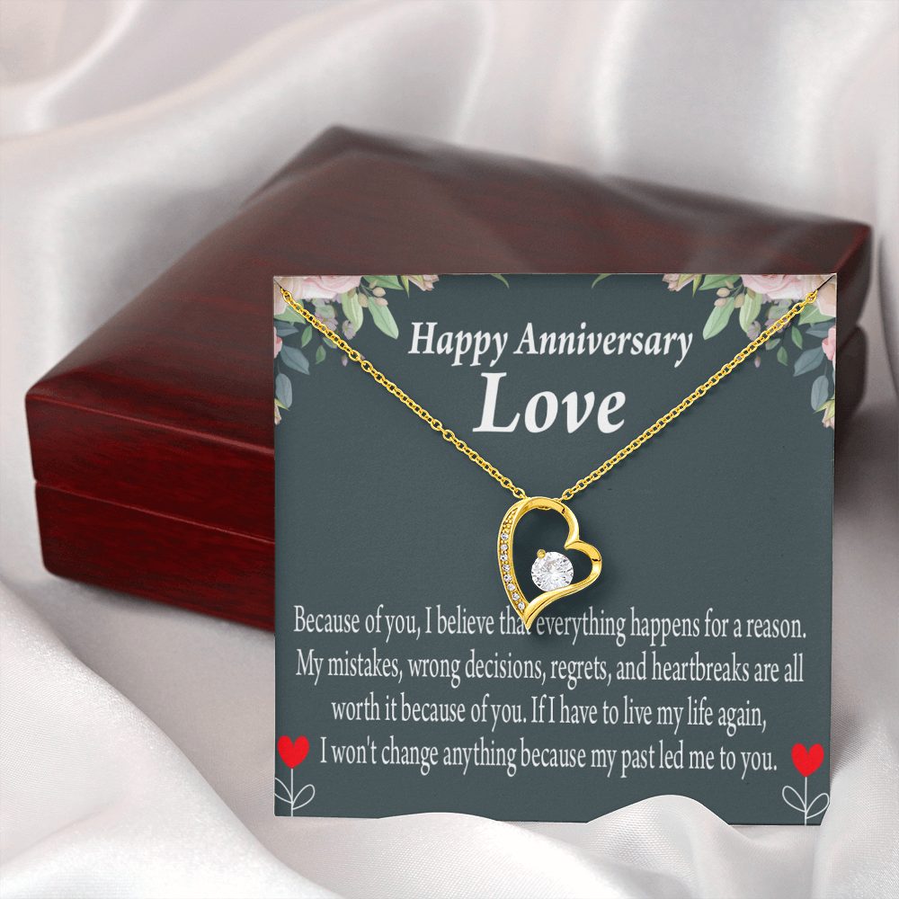 To My Girlfriend Reason For Everything Forever Necklace w Message Card-Express Your Love Gifts