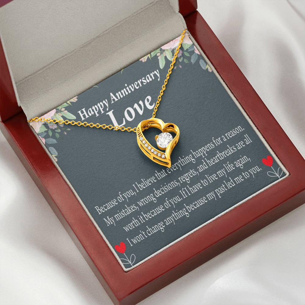 To My Girlfriend Reason For Everything Forever Necklace w Message Card-Express Your Love Gifts