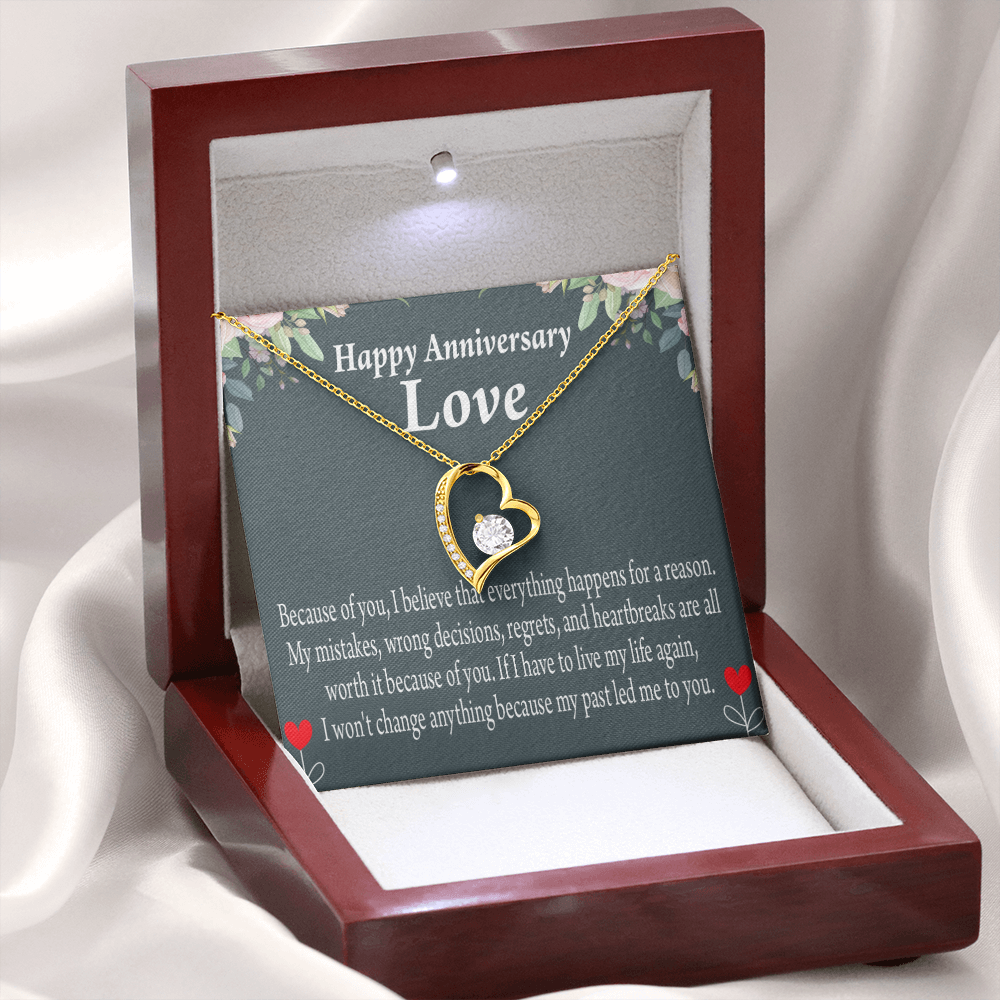 To My Girlfriend Reason For Everything Forever Necklace w Message Card-Express Your Love Gifts