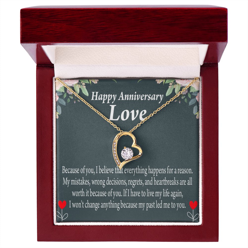 To My Girlfriend Reason For Everything Forever Necklace w Message Card-Express Your Love Gifts