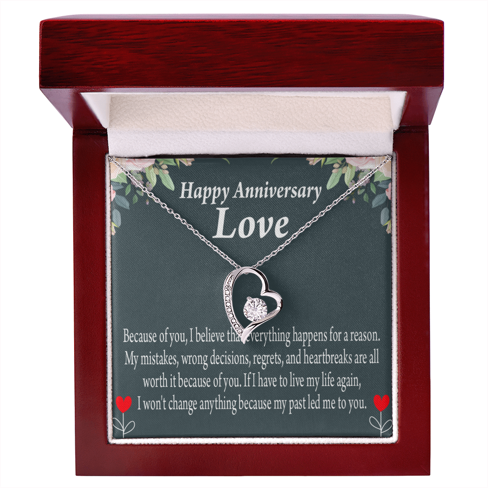 To My Girlfriend Reason For Everything Forever Necklace w Message Card-Express Your Love Gifts