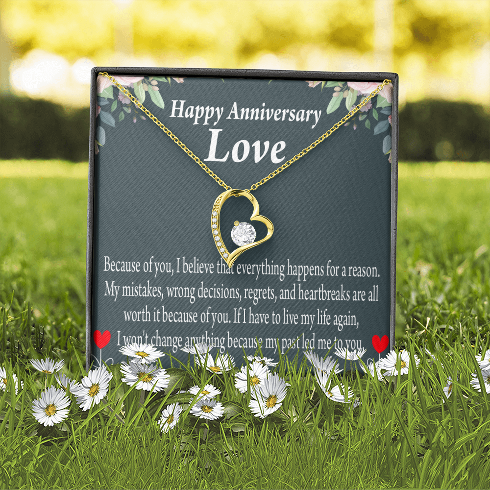 To My Girlfriend Reason For Everything Forever Necklace w Message Card-Express Your Love Gifts