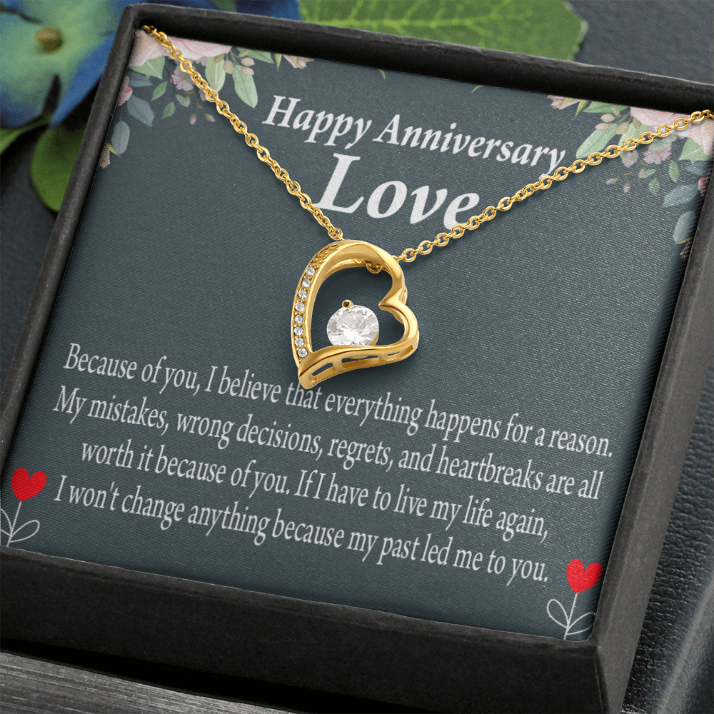 To My Girlfriend Reason For Everything Forever Necklace w Message Card-Express Your Love Gifts