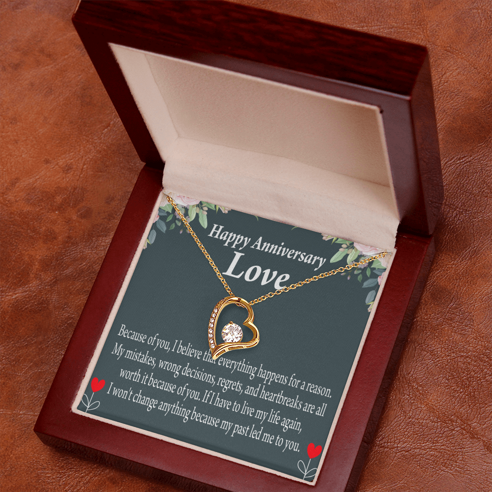 To My Girlfriend Reason For Everything Forever Necklace w Message Card-Express Your Love Gifts