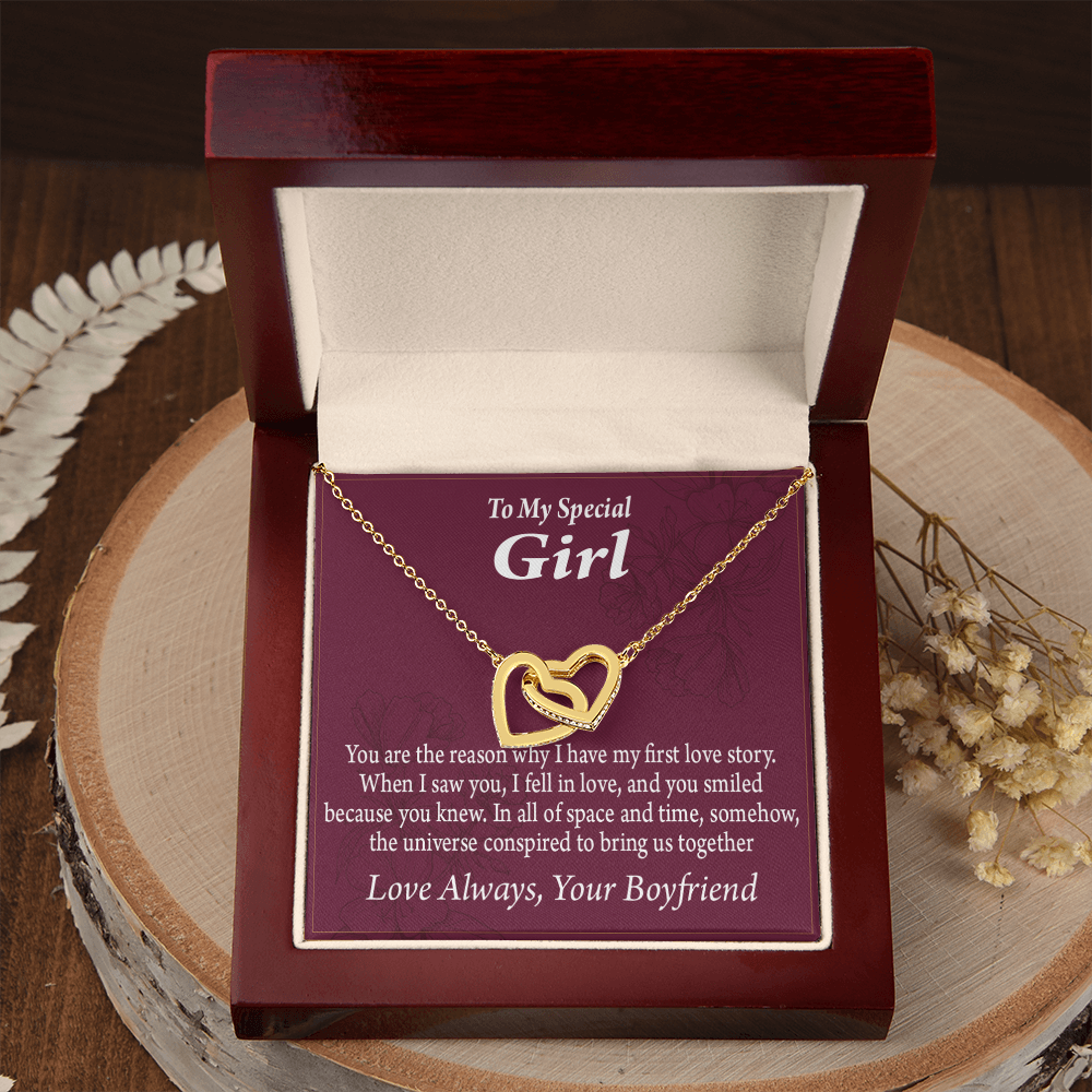 To My Girlfriend The Reason For First Love Story Inseparable Necklace-Express Your Love Gifts
