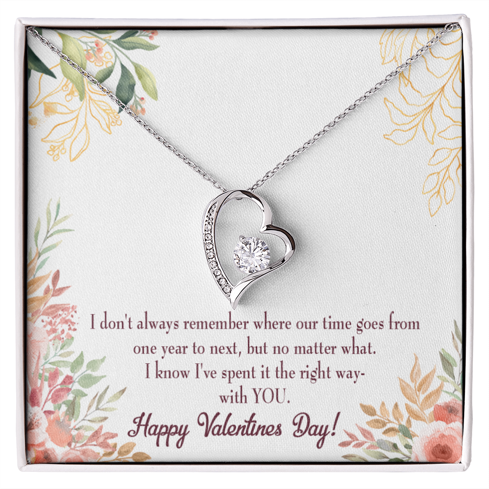 To My Girlfriend Time Well Spent Forever Necklace w Message Card-Express Your Love Gifts