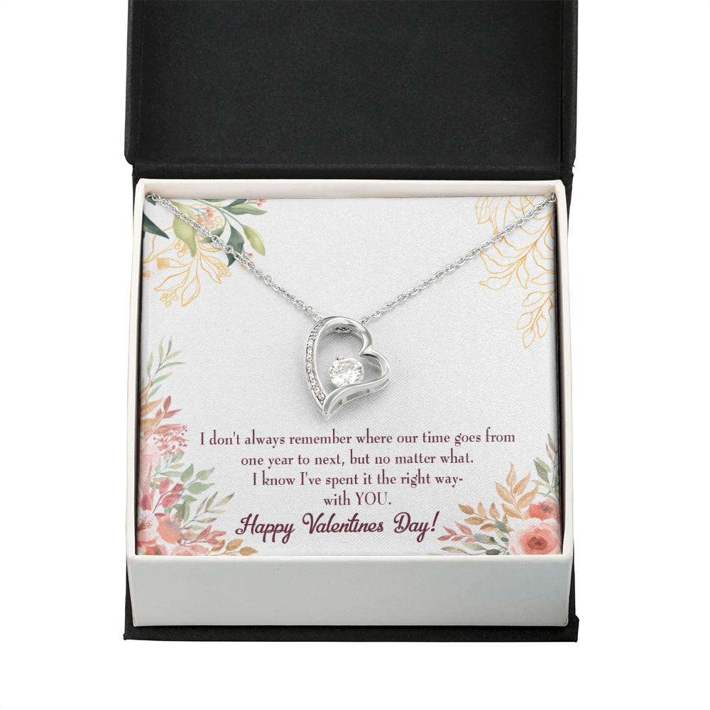 To My Girlfriend Time Well Spent Forever Necklace w Message Card-Express Your Love Gifts