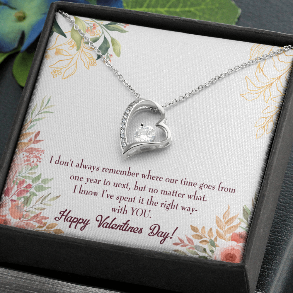 To My Girlfriend Time Well Spent Forever Necklace w Message Card-Express Your Love Gifts