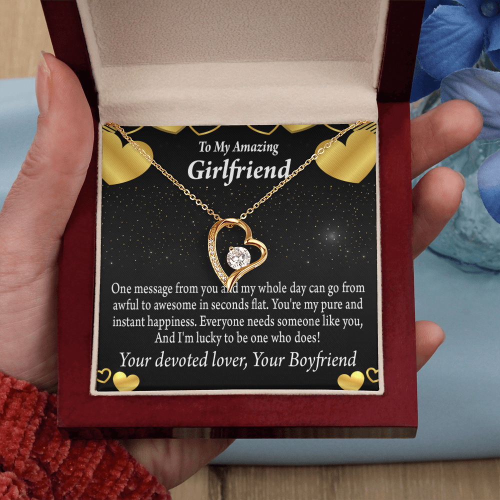 to my girlfriend to my girlfriend lucky to have you forever necklace w message card express your love gifts 9