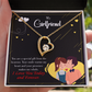 To My Girlfriend Today & Forever Forever Necklace w Message Card-Express Your Love Gifts